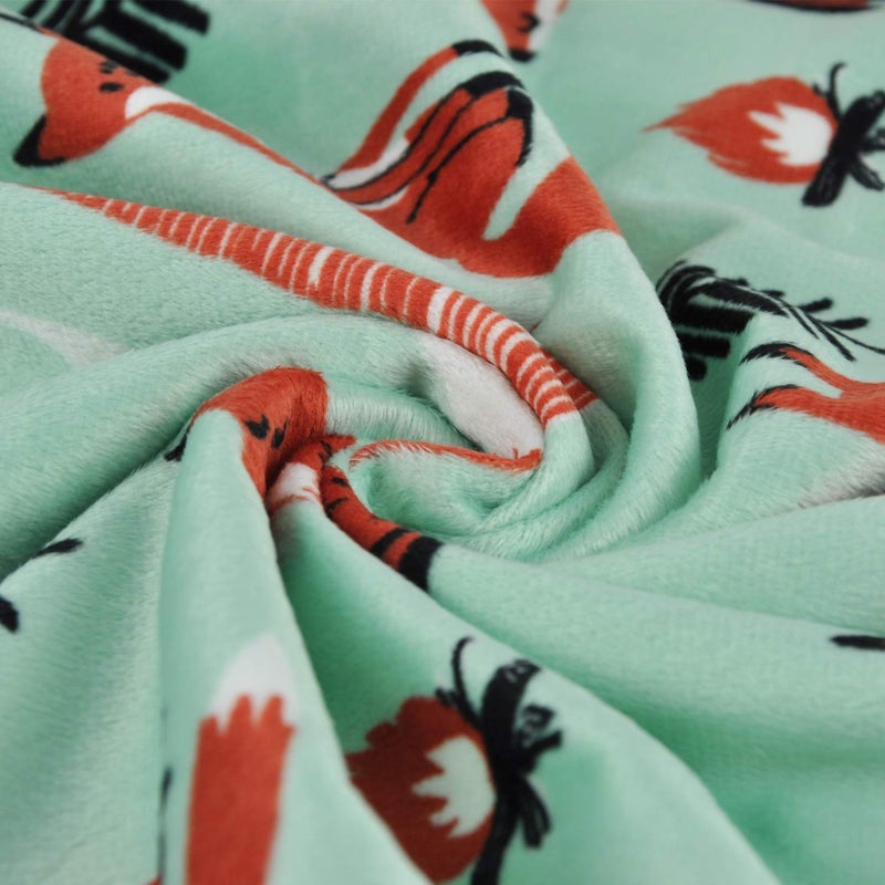 BORITAR Christmas Fox Baby Security Blanket Soft Minky Dot Fabric Lovey Blanket with Cute Woodland Pattern Backing Stuffed Plush Cuddle for Newborn Infant Gifts Orange 14 Inch - Image 4